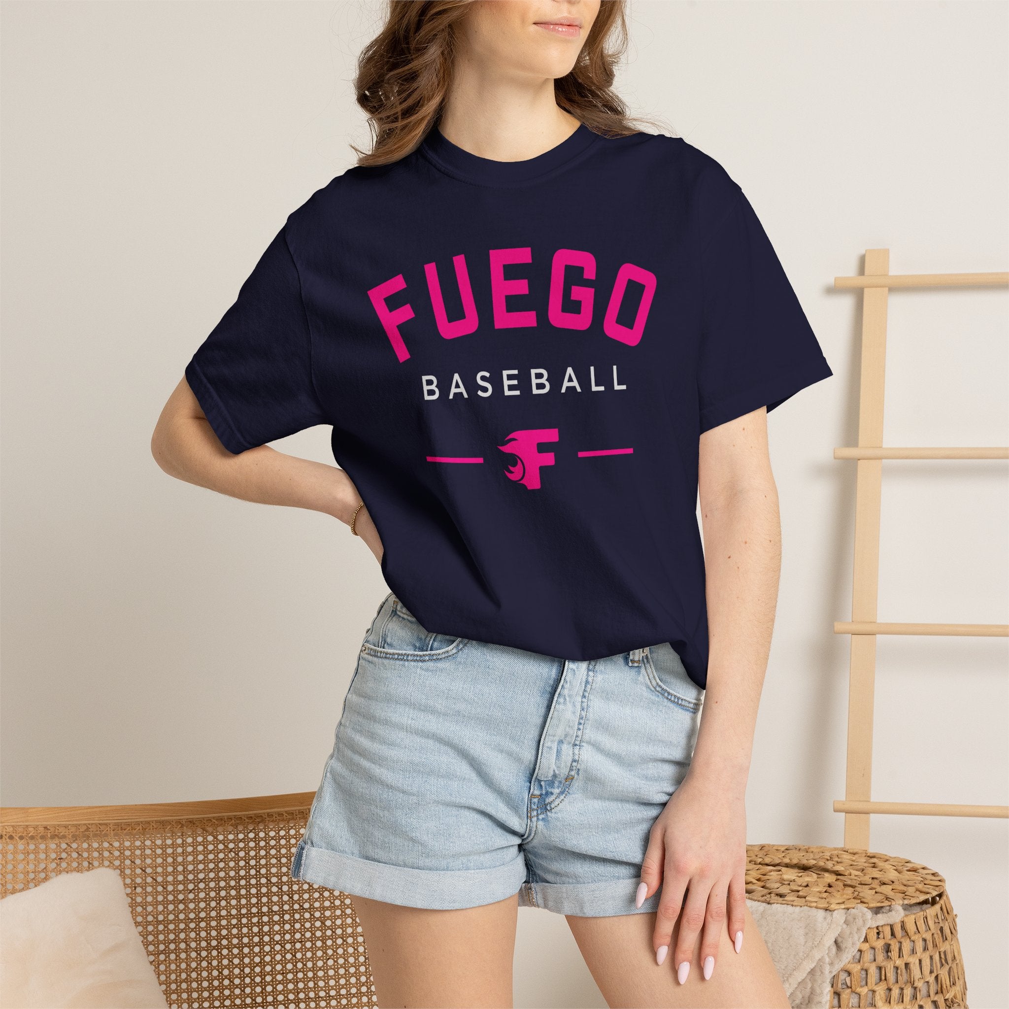 Adult: Think Pink - Fuego "Round" Logo — Vintage Athletic Tee