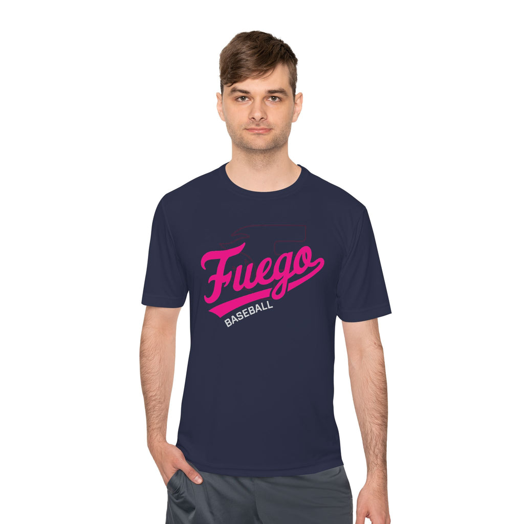 Adult: Think Pink - Fuego "Cursive" Logo - Performance Tee