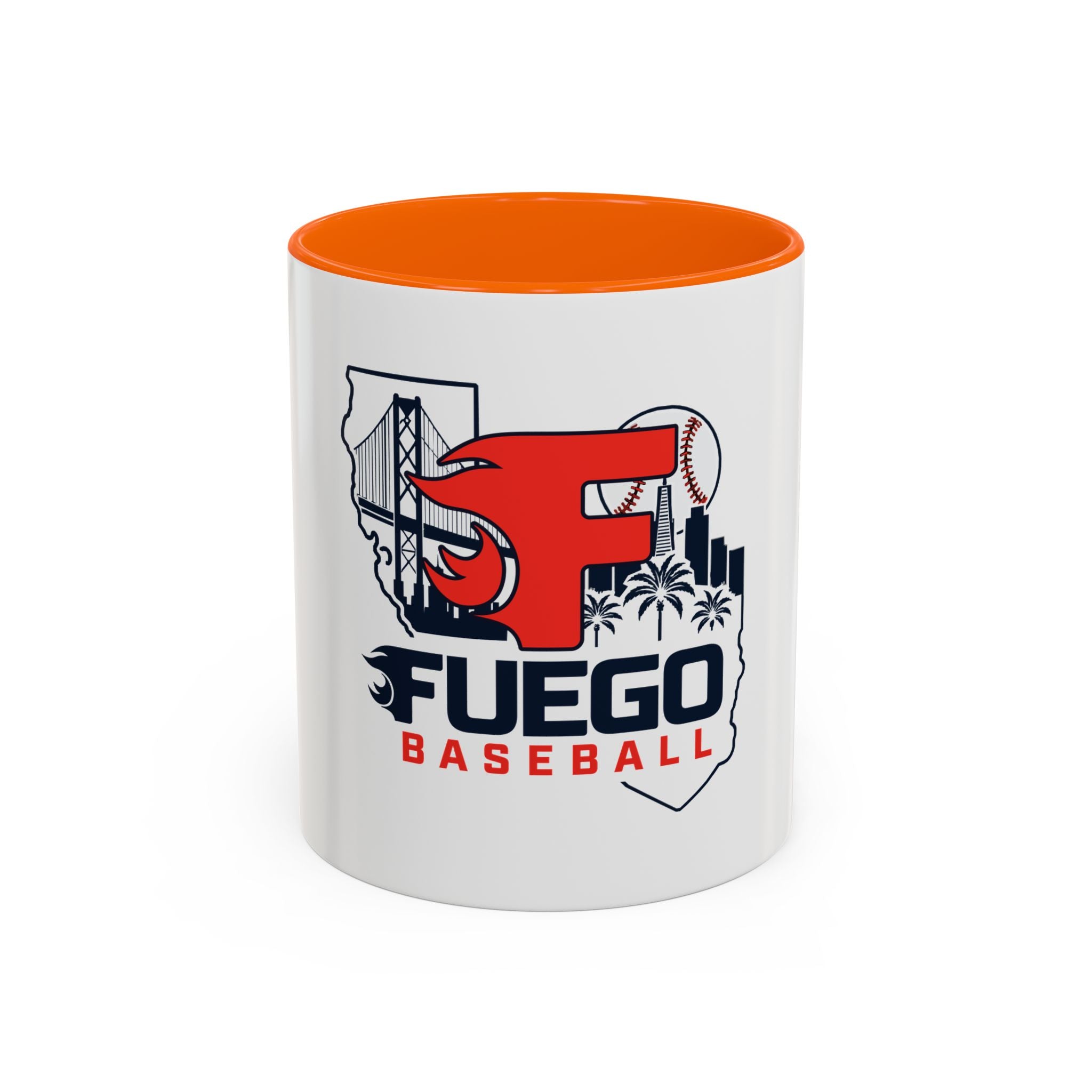 Fuego Baseball Accent Coffee Mug — California Logo 11/15oz