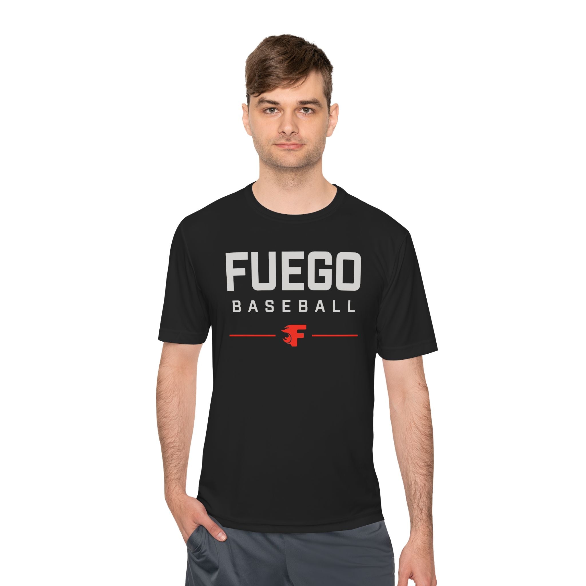 Adult: Fuego "Wordmark" Logo Performance Tee (Dark)
