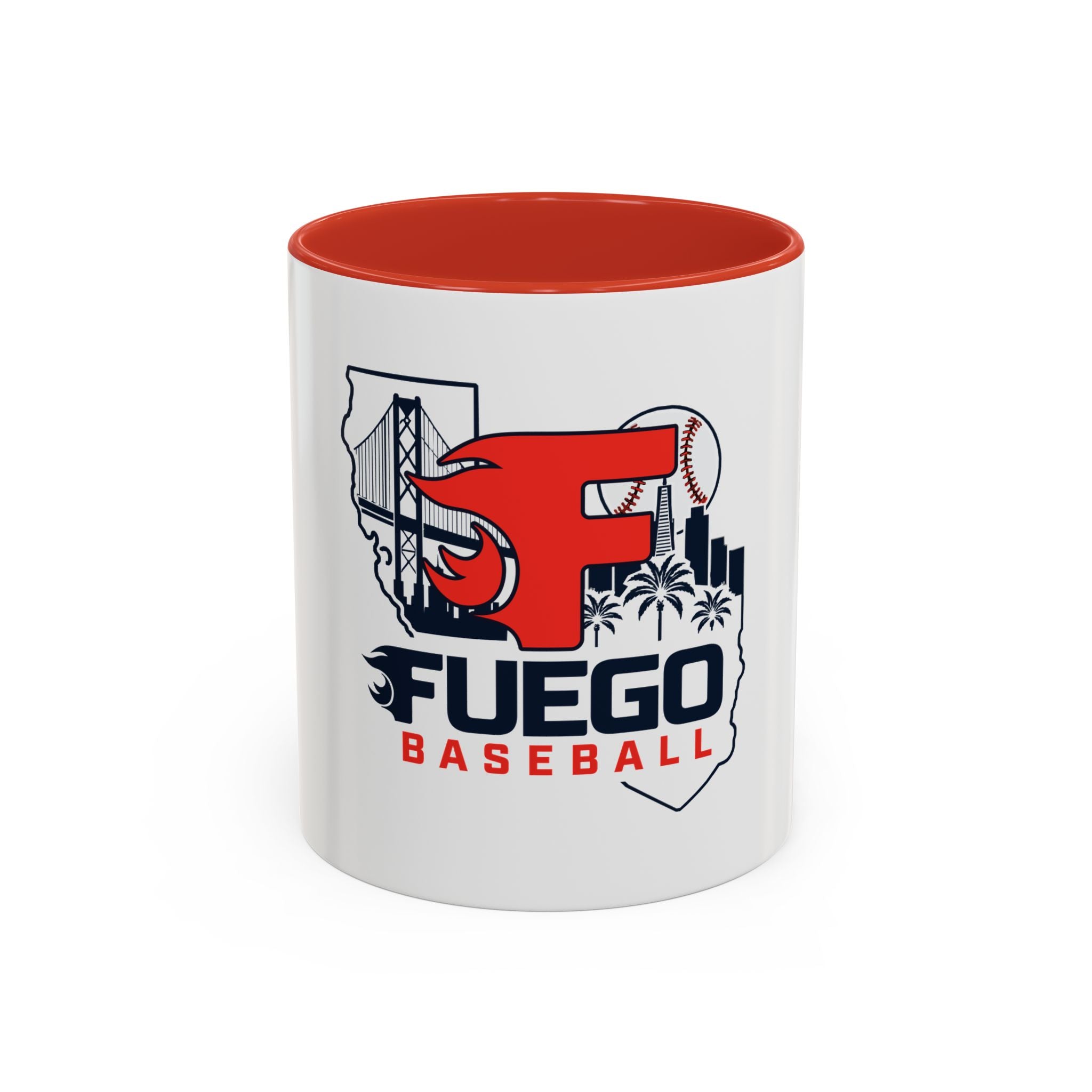 Fuego Baseball Accent Coffee Mug — California Logo 11/15oz