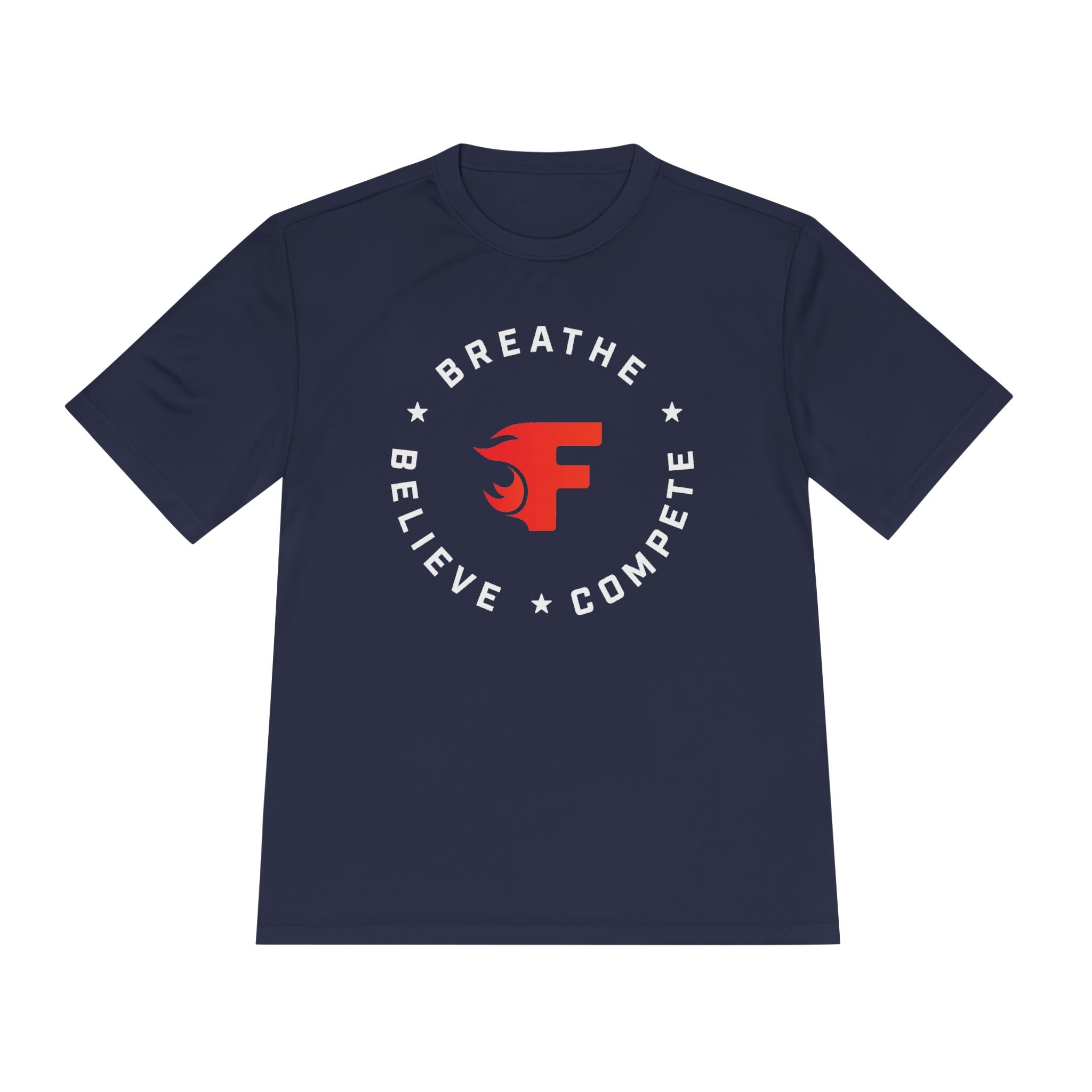 Adult: Breathe. Believe. Compete. Performance Tee (Dark)