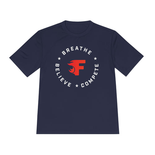 Adult: Breathe. Believe. Compete. Performance Tee (Dark)