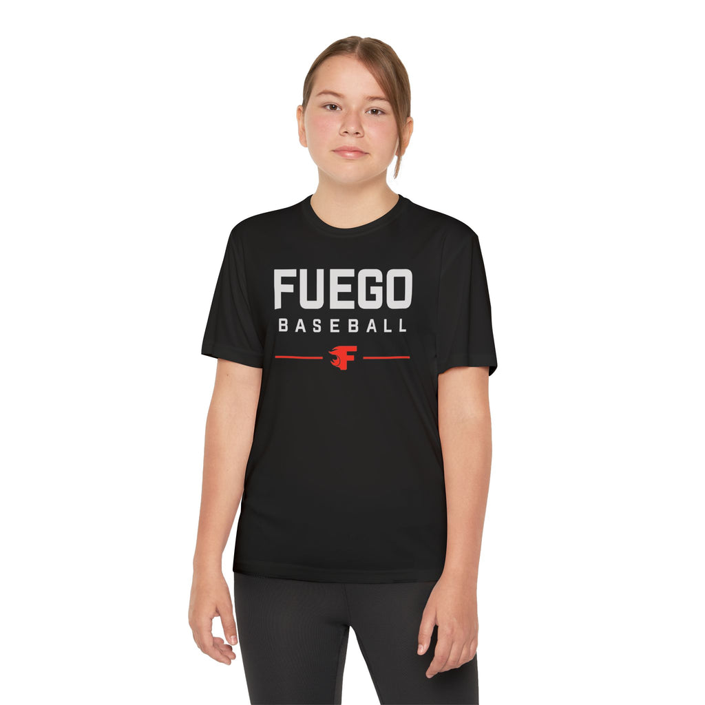 Youth: Fuego "Wordmark" Logo Performance Tee (Dark)