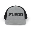 Fuego Black Wordmark Trucker Cap — Snapback Hat