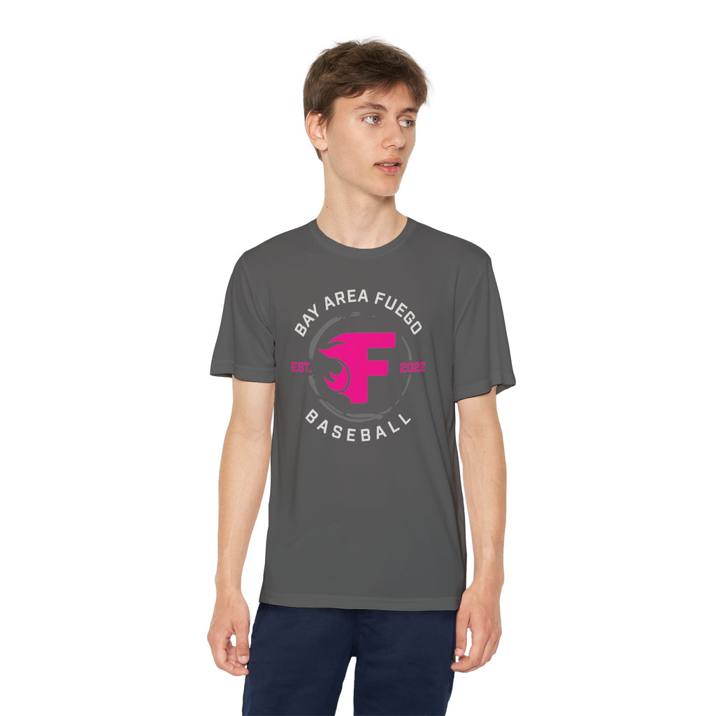 Youth: Think Pink - Fuego "Circle" Logo - Tech Tee