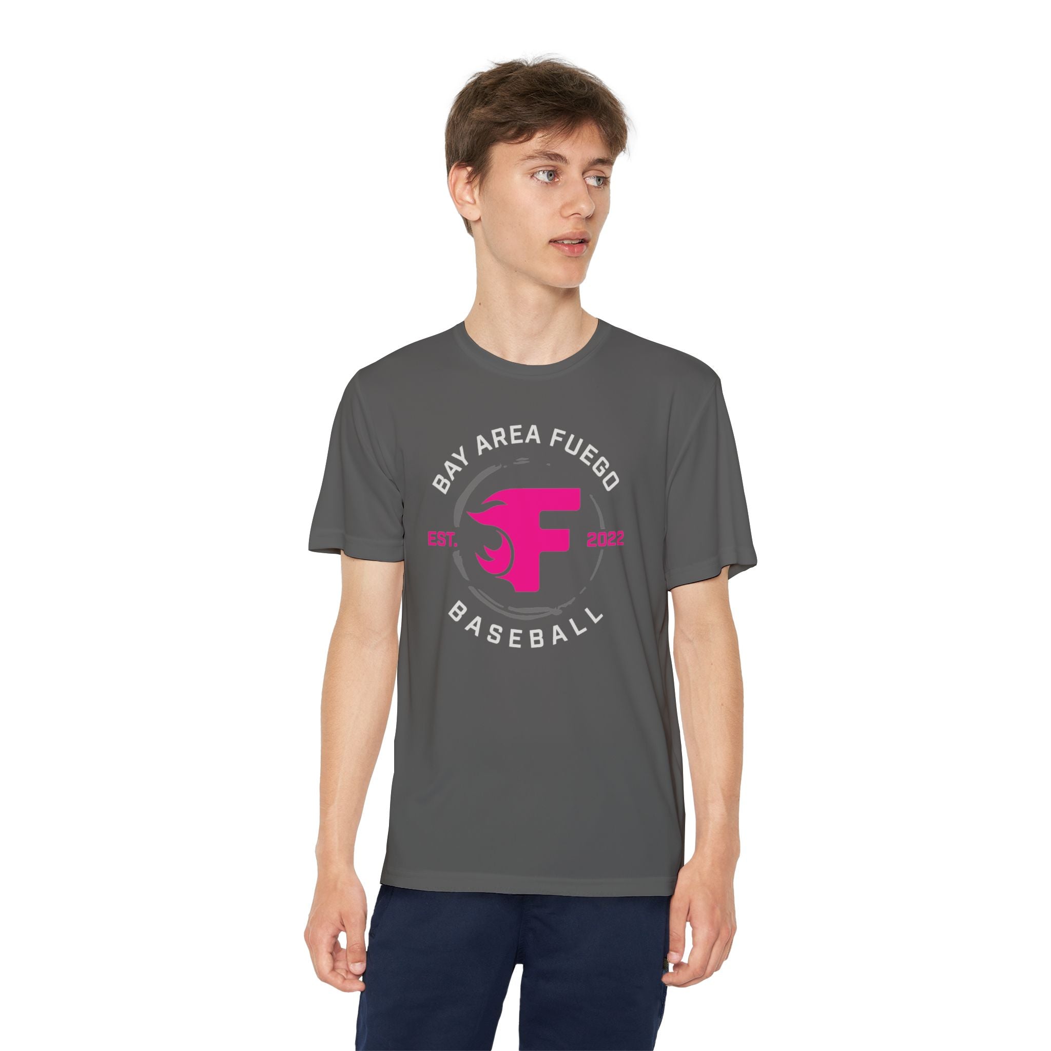 Youth: Think Pink - Fuego "Circle" Logo - Tech Tee