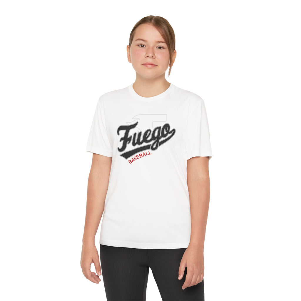 Youth: Fuego "Cursive" Logo Performance Tee (Light)