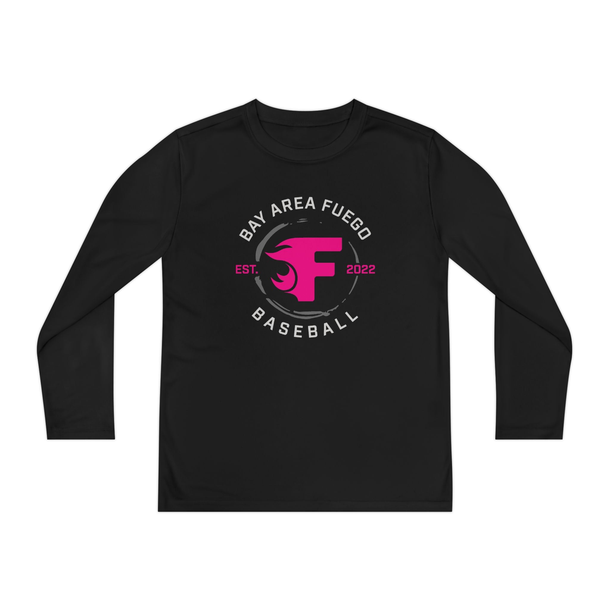 Youth: Think Pink - Fuego "Circle" Logo - Long Sleeve Tech Tee