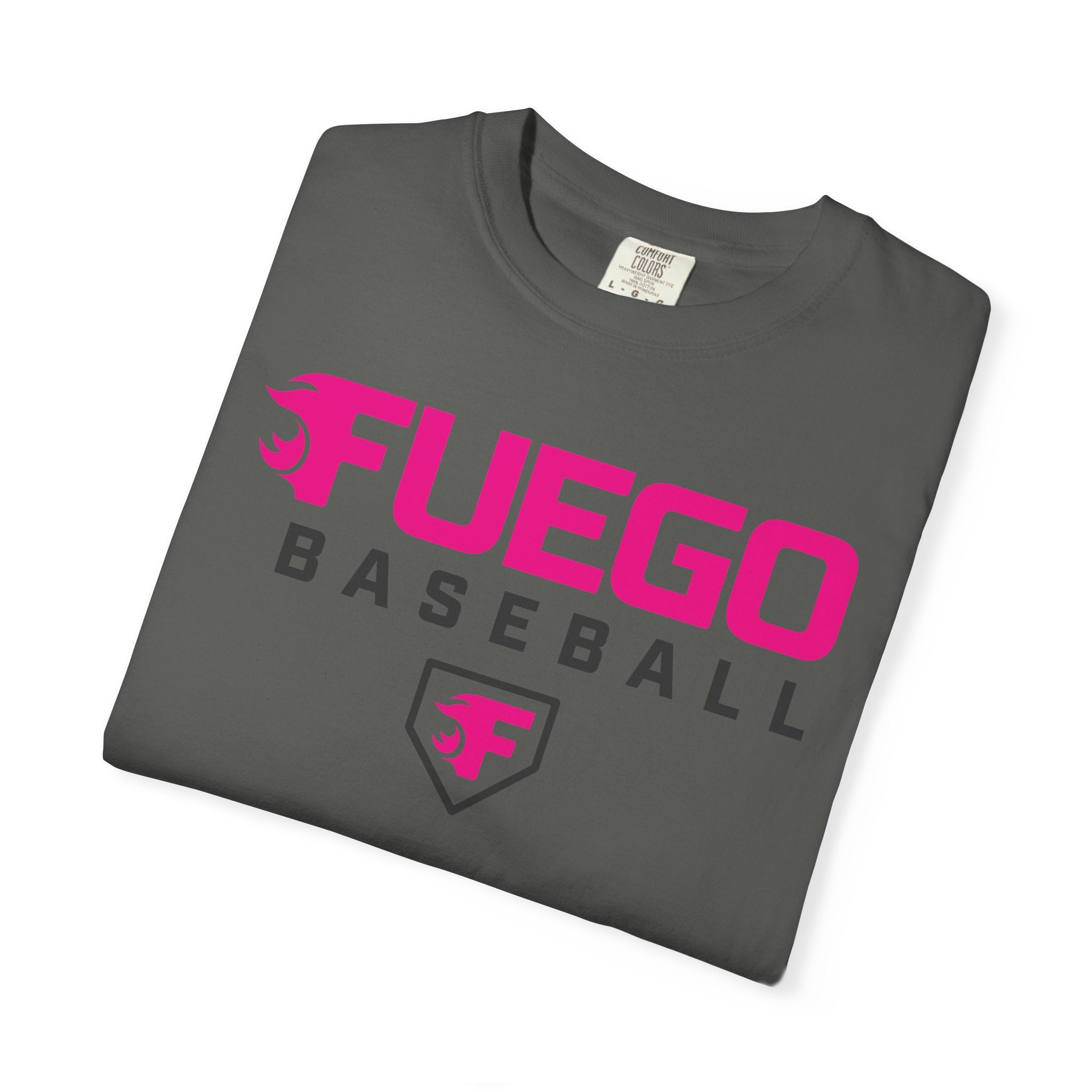 Adult: Think Pink - Fuego Wordmark Logo with Home Plate — Vintage Athletic Tee