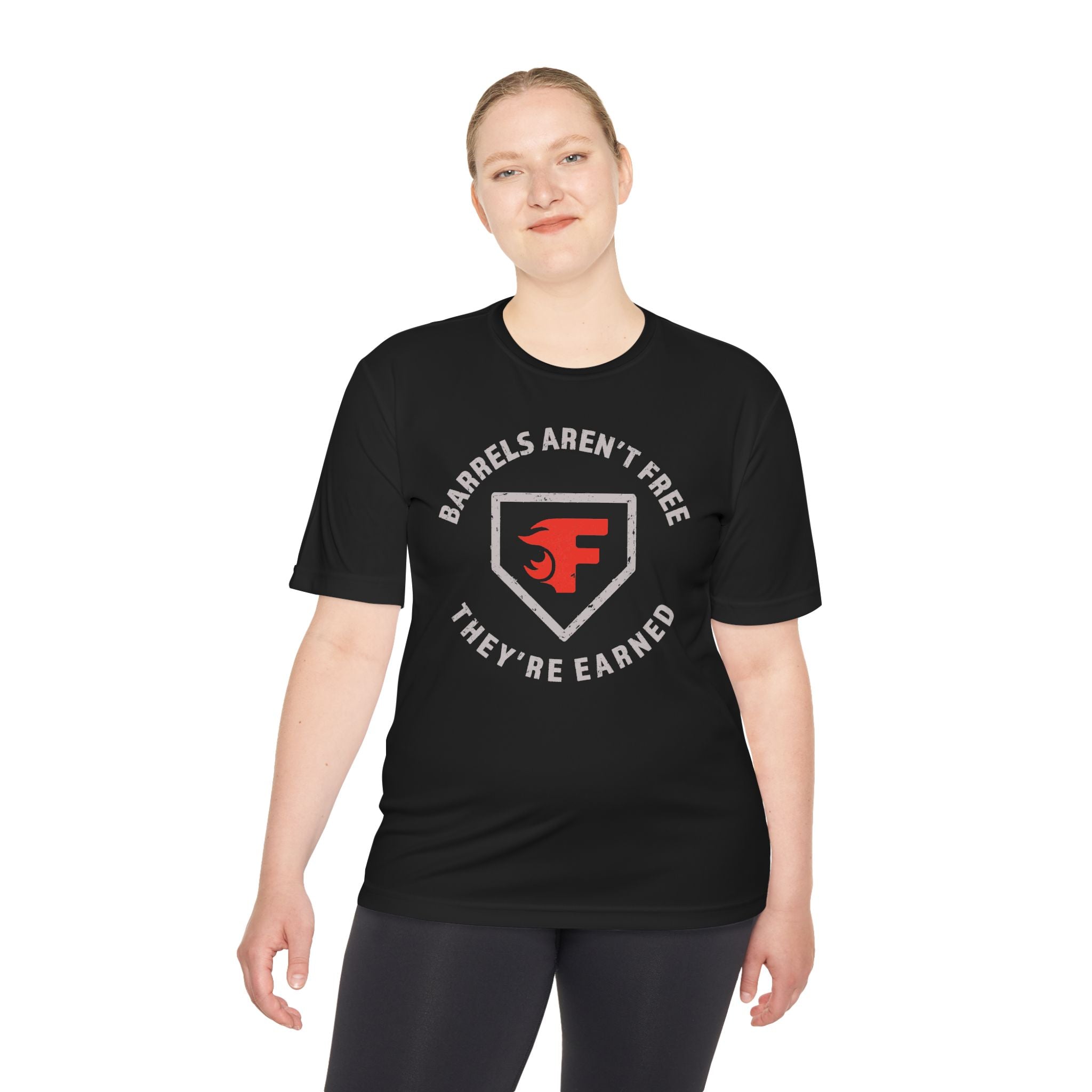 Adult: Barrels Aren't Free Performance Tee (Dark)
