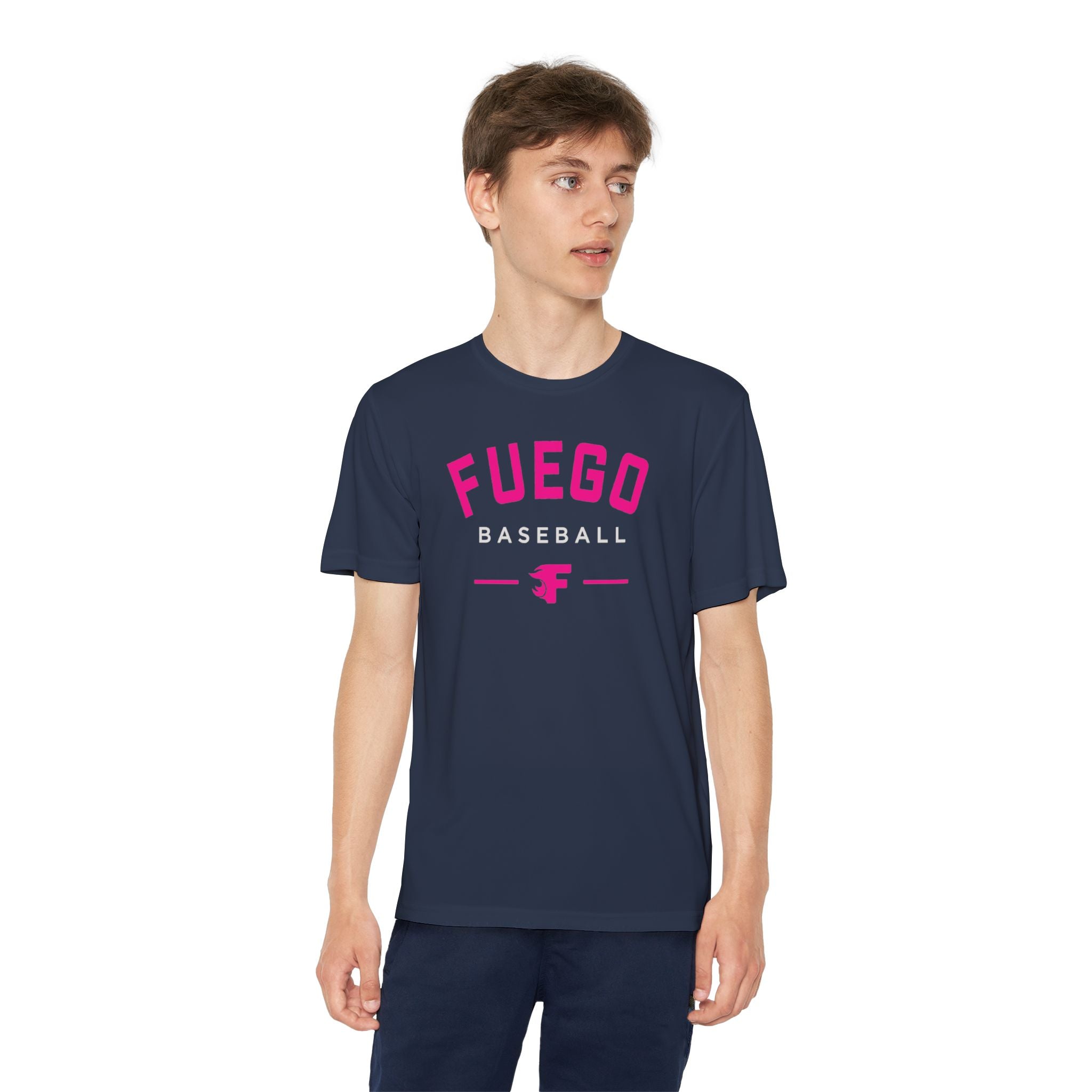 Youth: Think Pink - Fuego "Round" Logo - Performance Tee