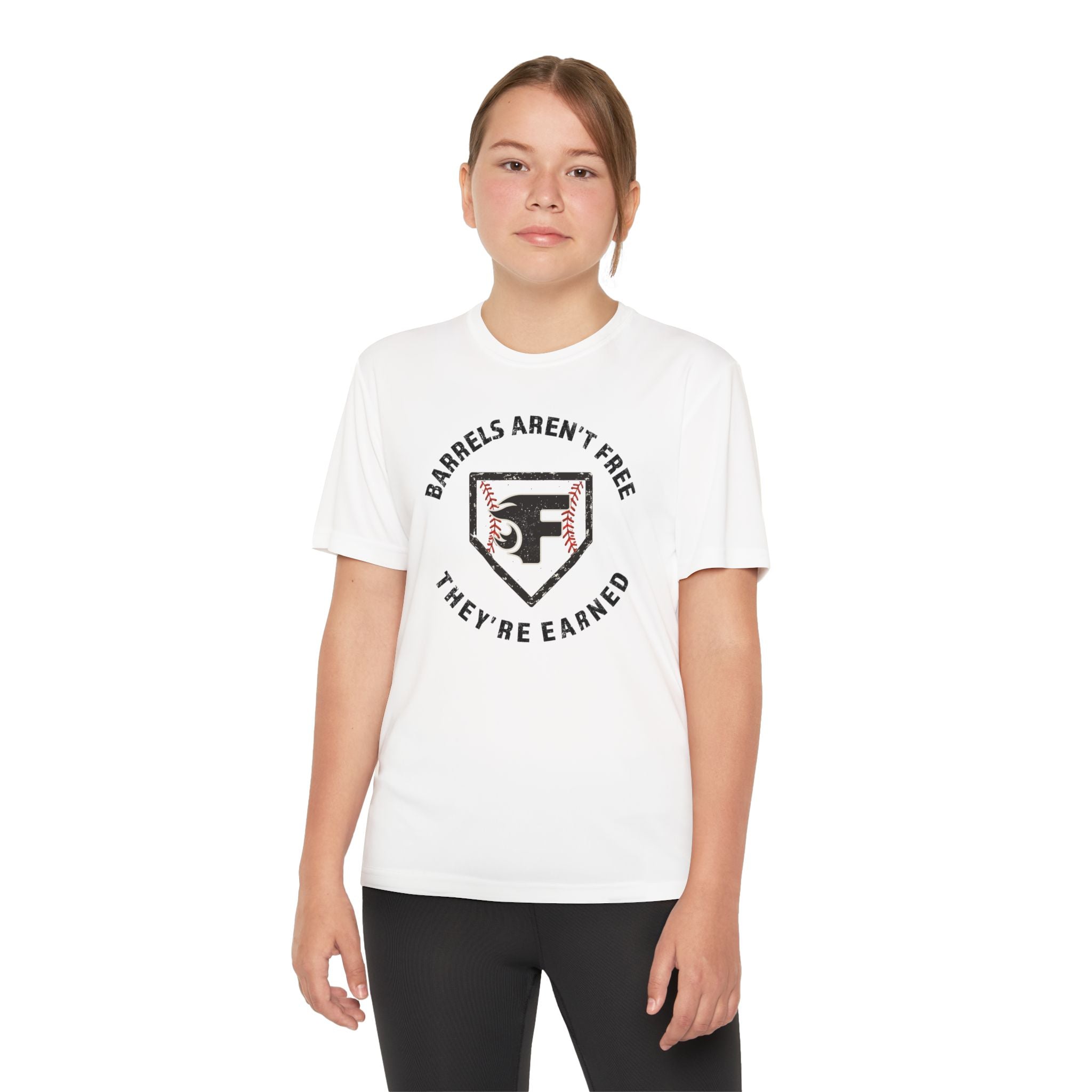 Youth: Barrels Aren't Free Performance Tee (Light)