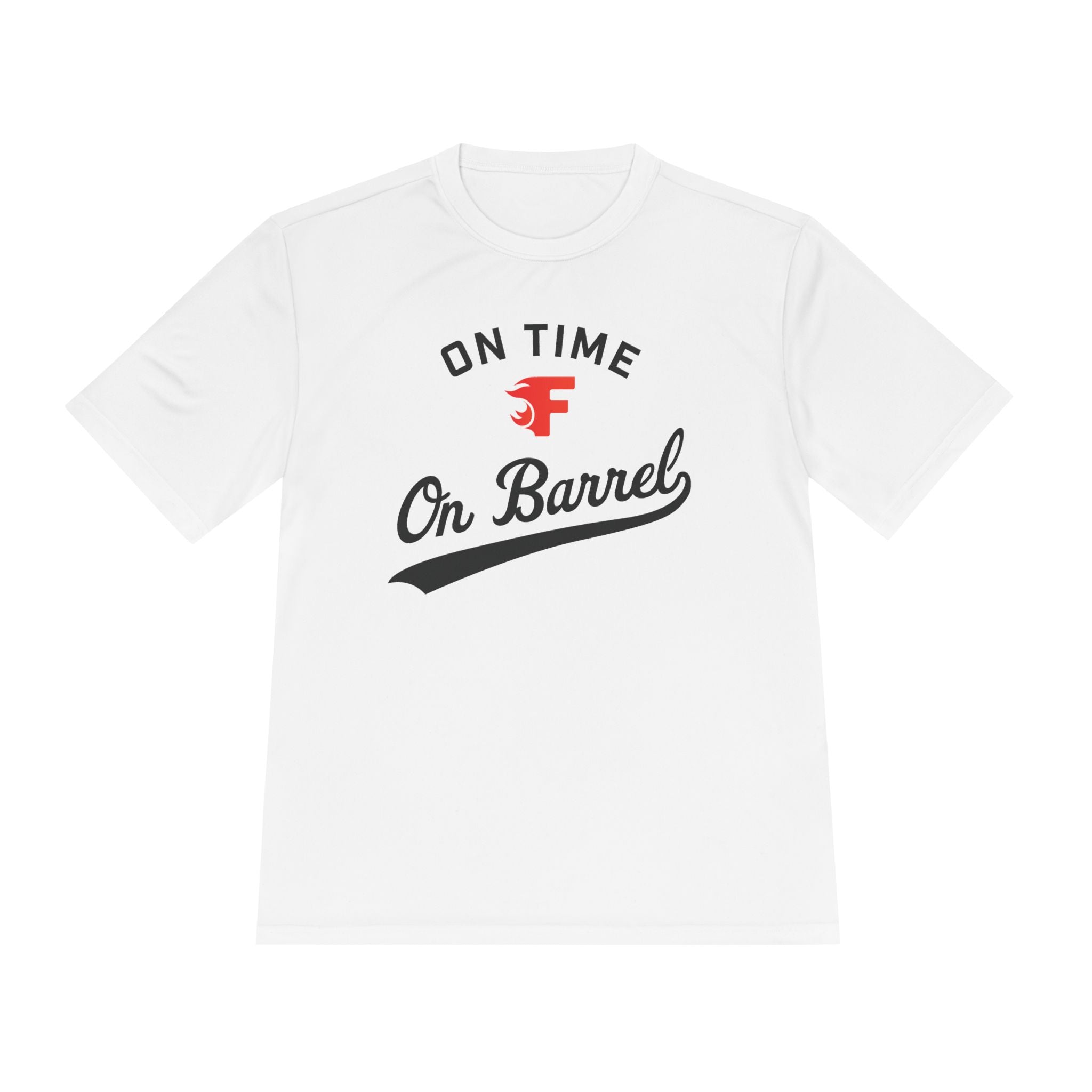 Adult: On Time - On Barrel Logo Performance Tee (Light)