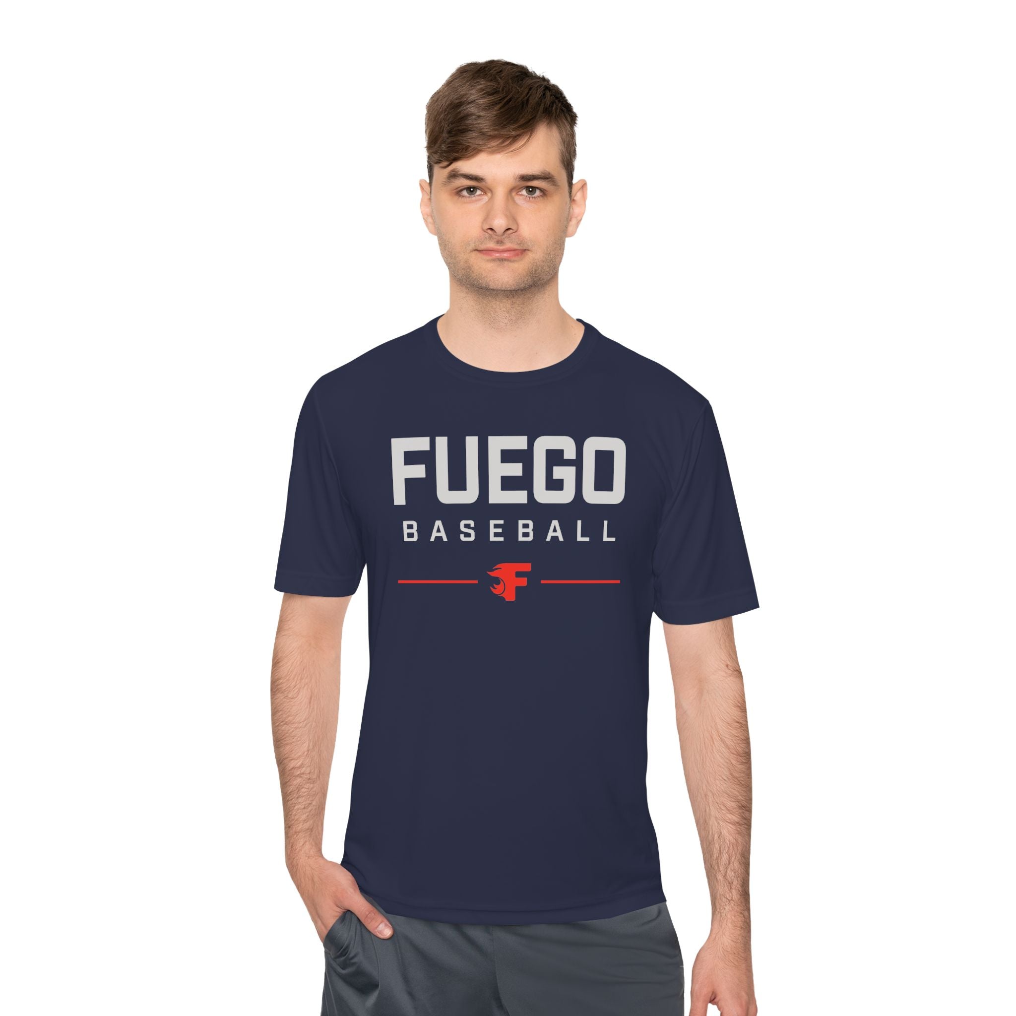 Adult: Fuego "Wordmark" Logo Performance Tee (Dark)