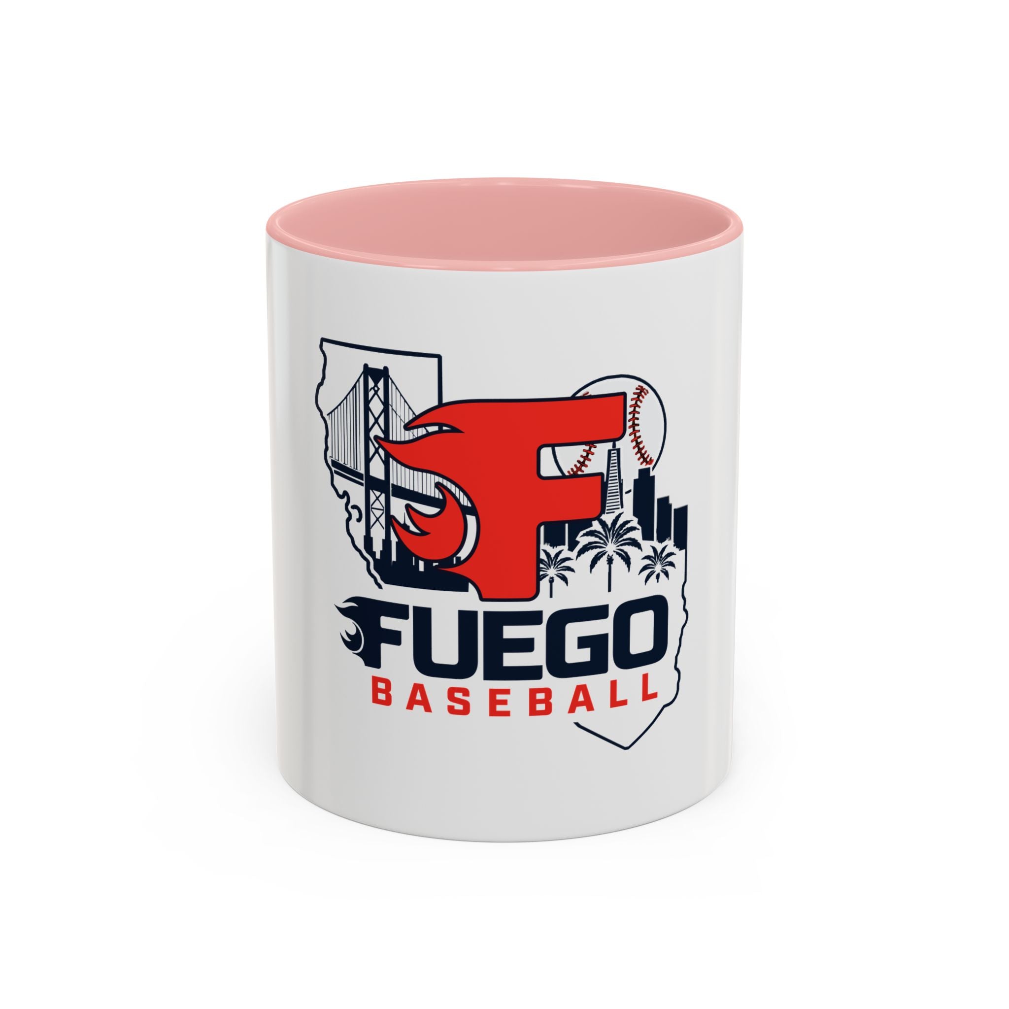 Fuego Baseball Accent Coffee Mug — California Logo 11/15oz