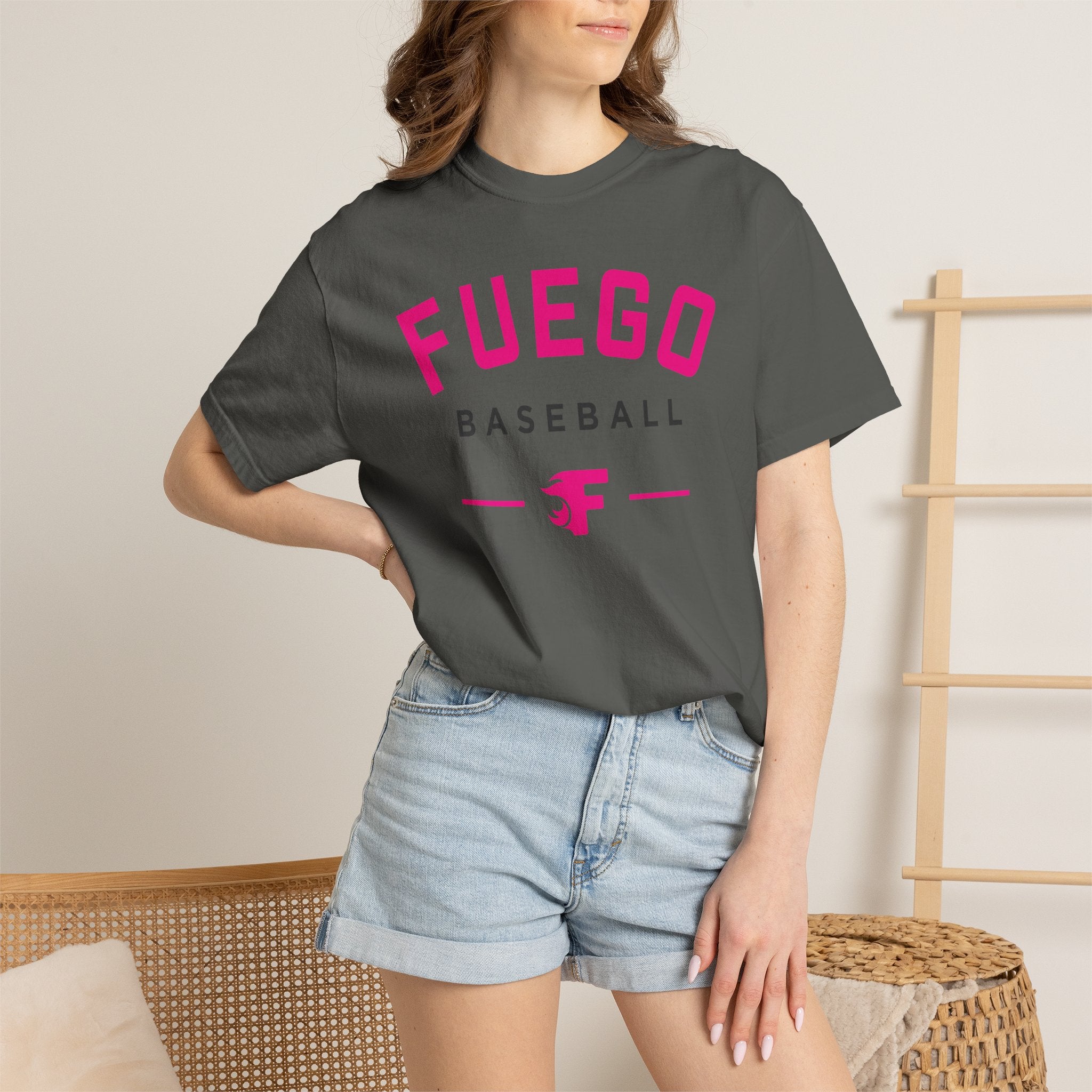 Adult: Think Pink - Fuego "Round" Logo — Vintage Athletic Tee