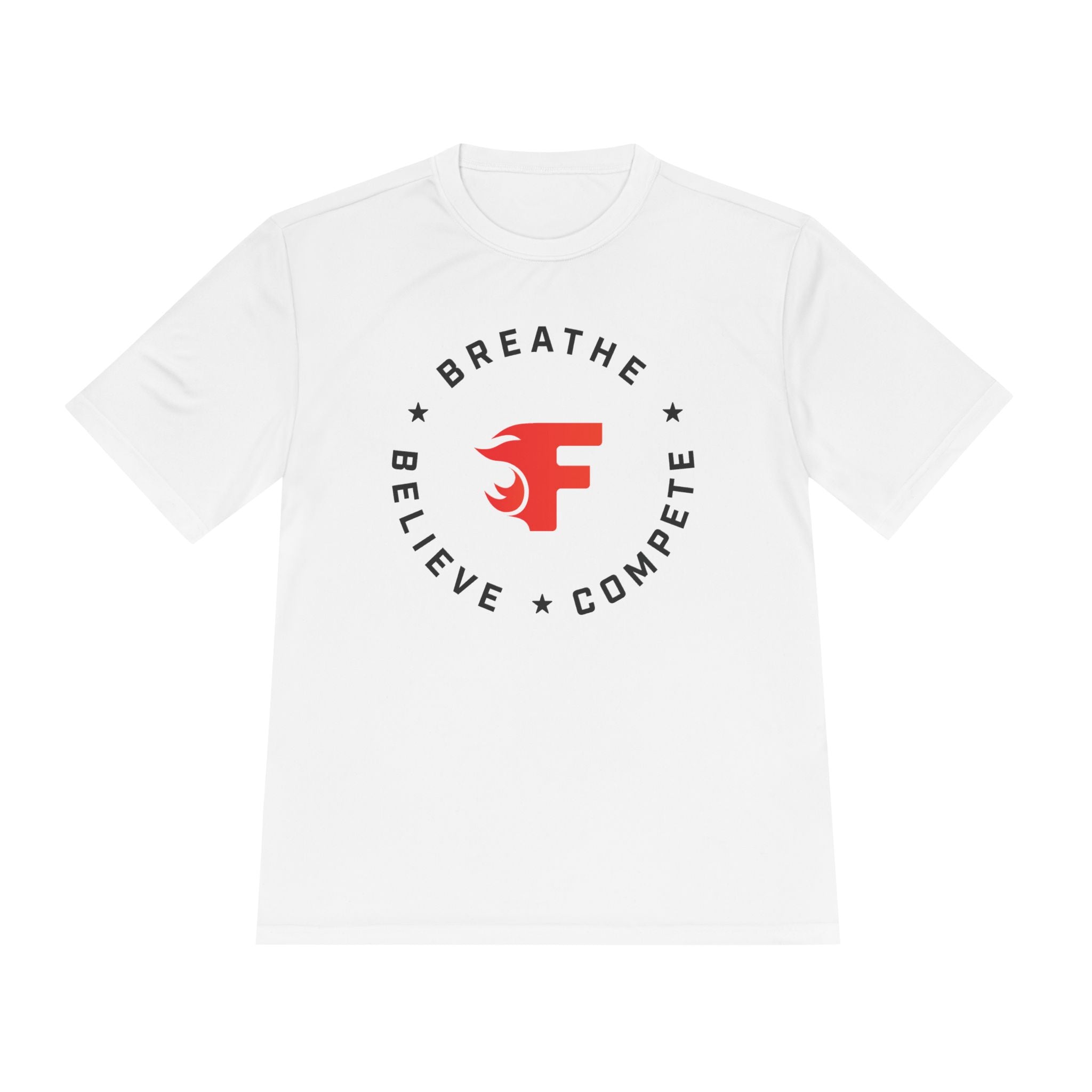 Adult: Breathe. Believe. Compete. Performance Tee (Light)