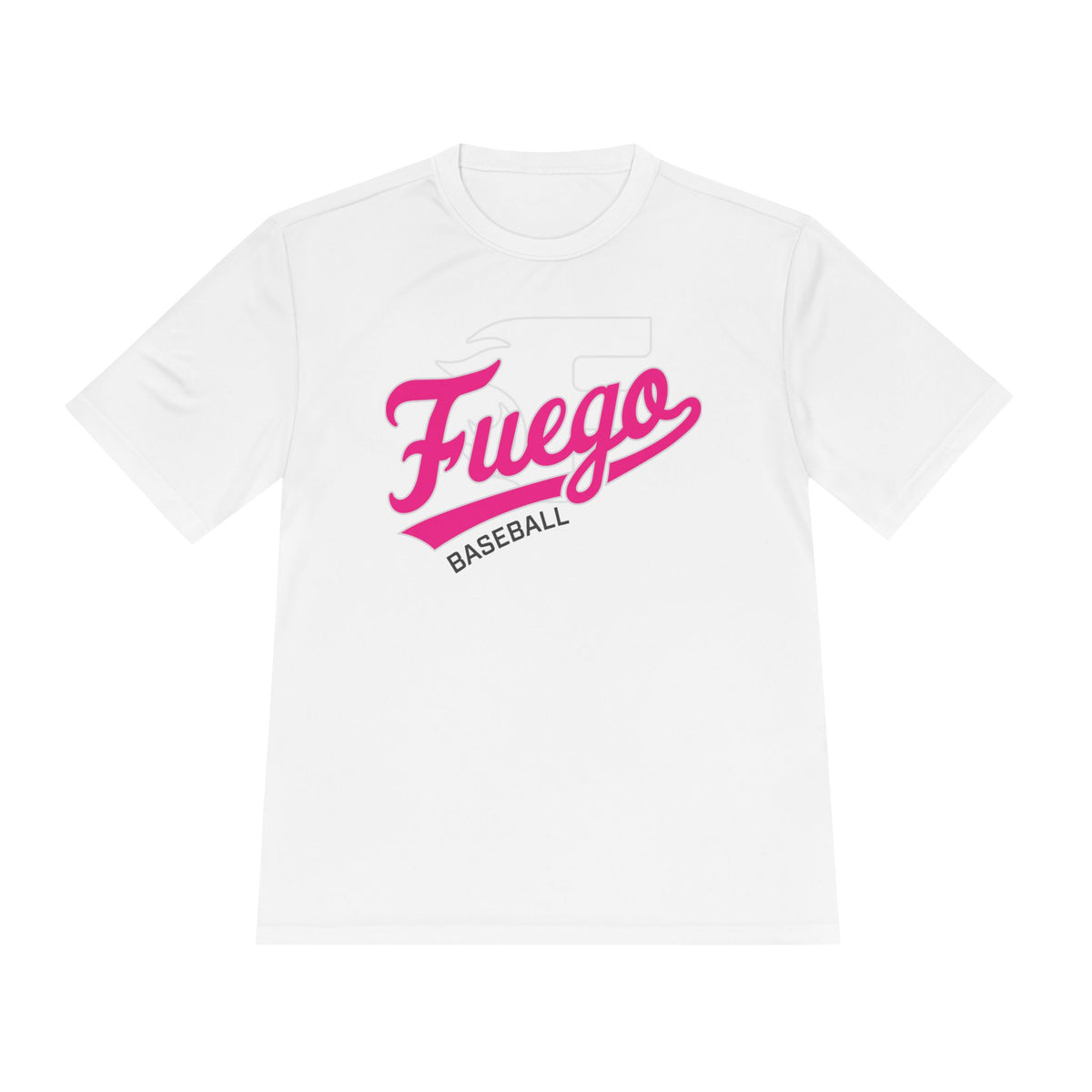 Adult: Think Pink - Fuego "Cursive" Logo - Performance Tee