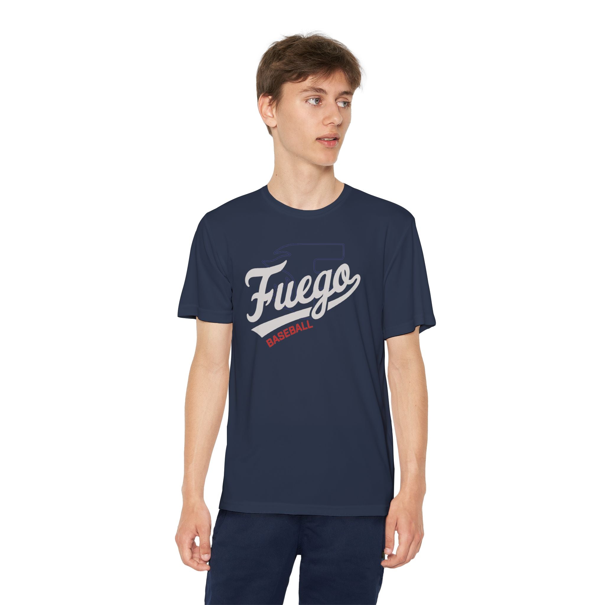 Youth: Fuego "Cursive" Logo Performance Tee (Dark)