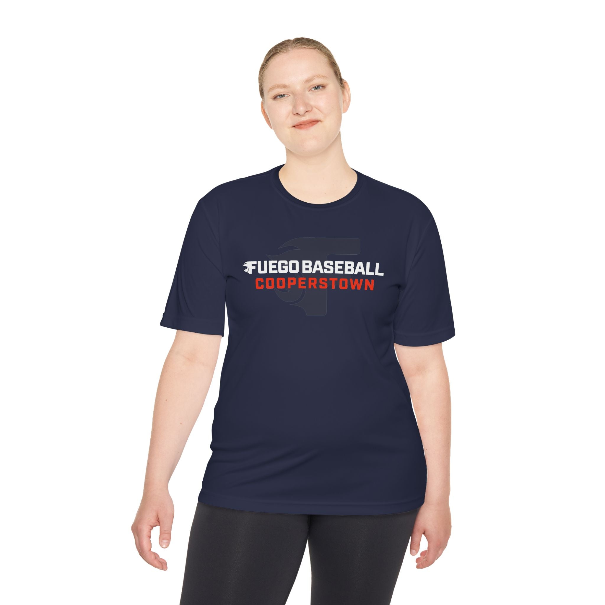 Adult: Fuego "Wordmark" Cooperstown Performance Tee (Navy)