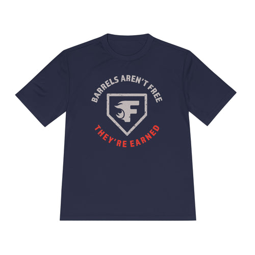 Adult: Barrels Aren't Free Performance Tee (Dark)