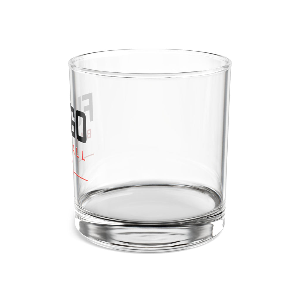 10oz Rocks Glass with Red Falcon Shield Logo — Whiskey & Cocktail Tumbler