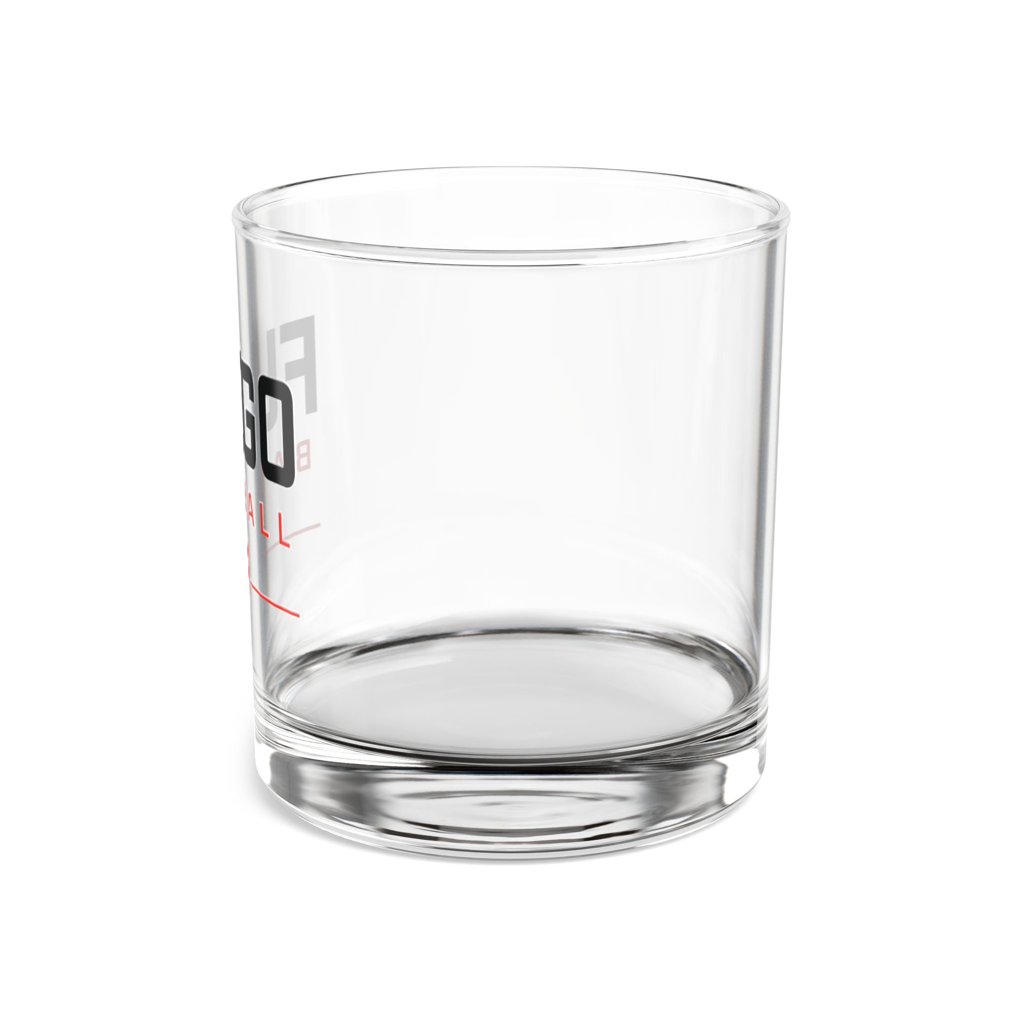 10oz Rocks Glass with Red Falcon Shield Logo — Whiskey & Cocktail Tumbler